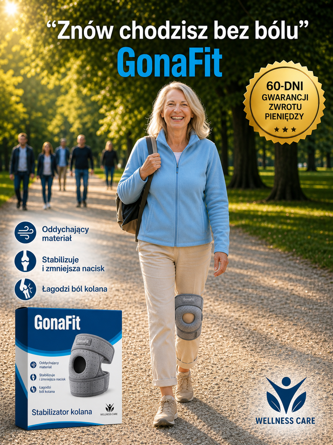 GonaFit Tri-Stabil™ — Twój ból kolana to nie starość. To niestabilność