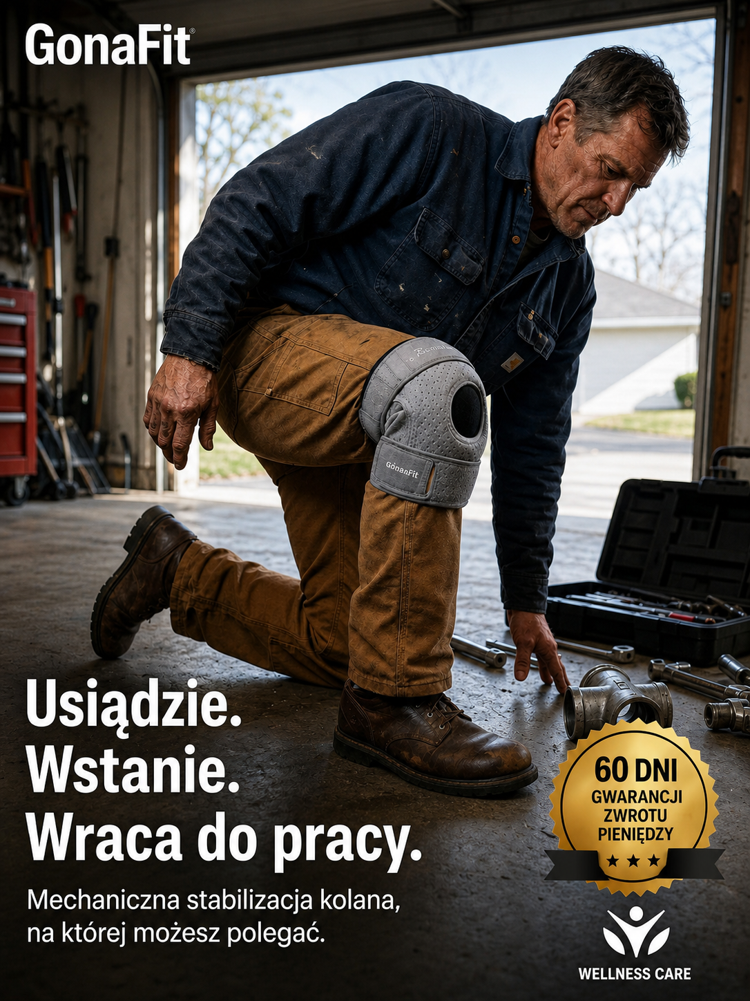GonaFit Tri-Stabil™ — Twój ból kolana to nie starość. To niestabilność