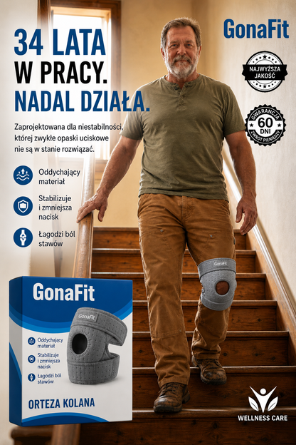 GonaFit Tri-Stabil™ — Twój ból kolana to nie starość. To niestabilność